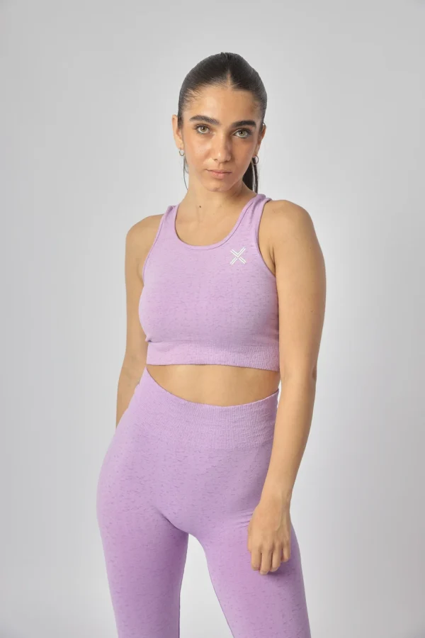 Vigor Seamless Croptop in Purple