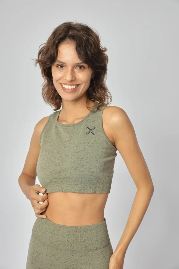 Vigor Seamless Croptop in Olive - Image 4